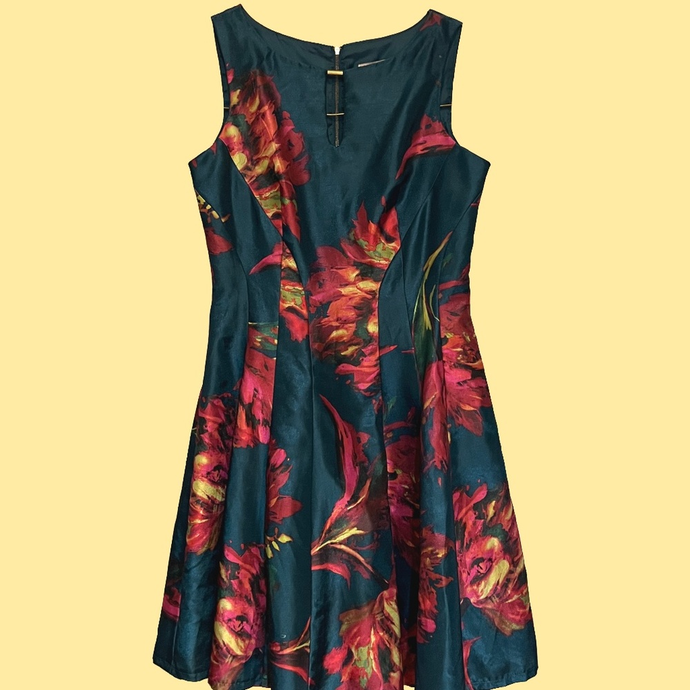 (4) BEAUTIFUL DB Dark Teal with Floral Design